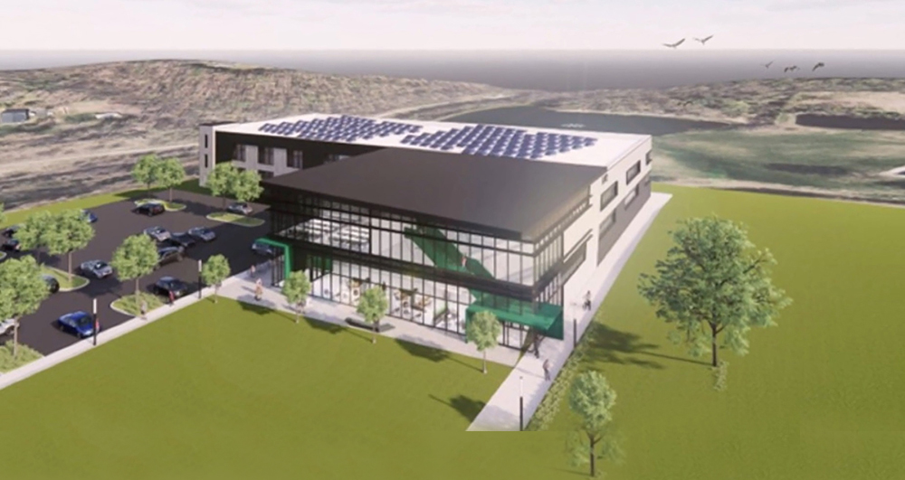 Rendering of a new GTCC aviation building